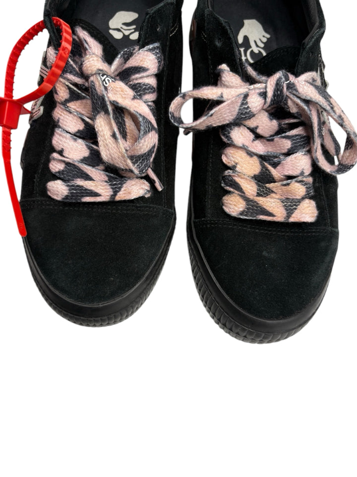 Off White Low Liquid Melt Vulcanized Suede Sneakers for Women - Size 41 (US 10.5) - Casual Streetwear Fashion Shoes for Everyday Wear & Urban Outfits