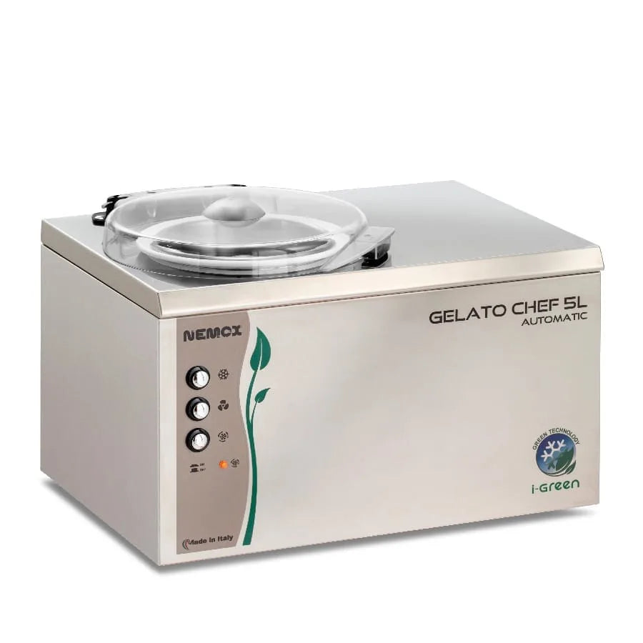 NEMOX NEW Gelato CHEF 5L Automatic Ice Cream Maker Machine I GREEN | Commercial & Home Use | Perfect for Gelato, Sorbet, Frozen Yogurt Making | Small Business & Kitchen Appliance