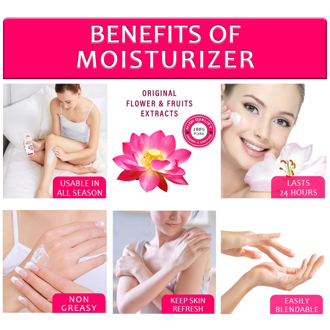Lilium Hydrating Body Lotion 500ml - Deep Moisturizer for Dry Skin | Daily Use for Soft & Smooth Skin at Home or Gym