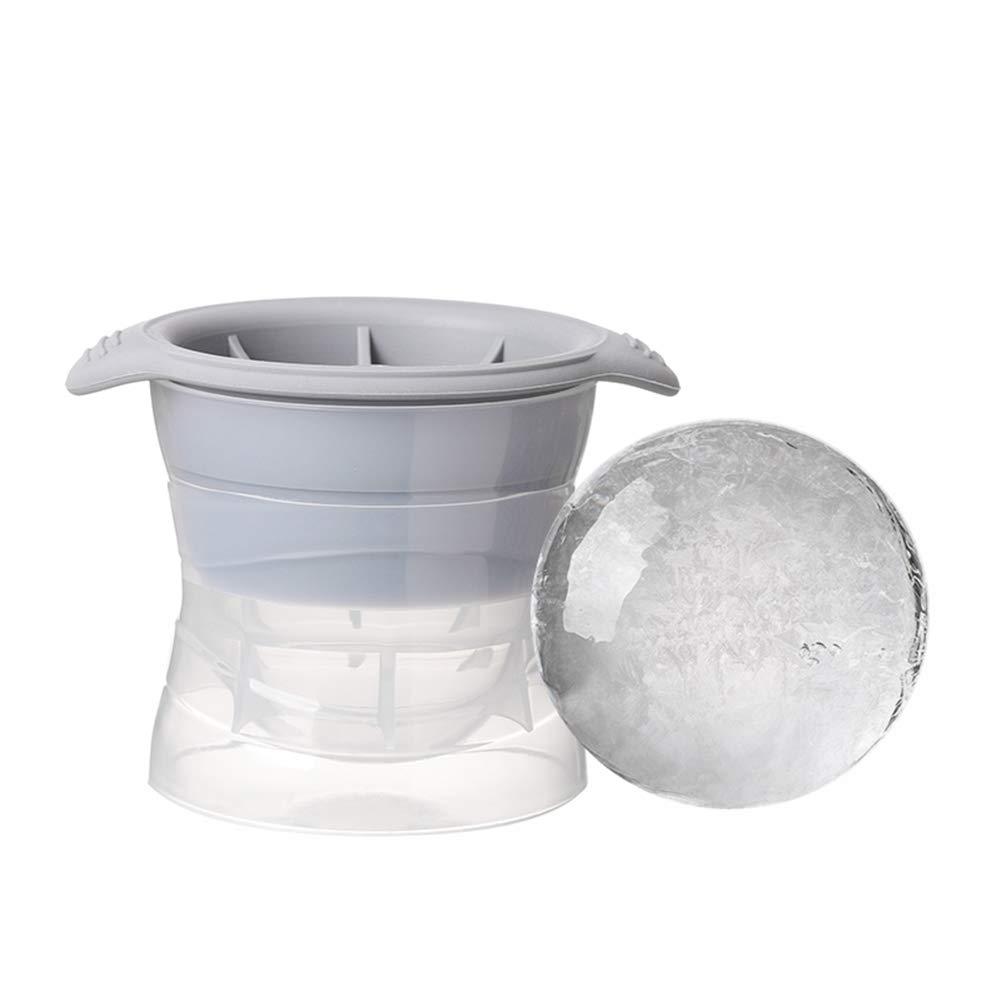 AKOAK 1 Pack Plastic Ice Hockey Puck Mold - Whiskey Ice Ball Maker & DIY Ice Cream Mold - Perfect for Cocktails, Whiskey Stones & Summer Desserts (Gray) - Kitchen & Bar Supplies for Home Entertaining