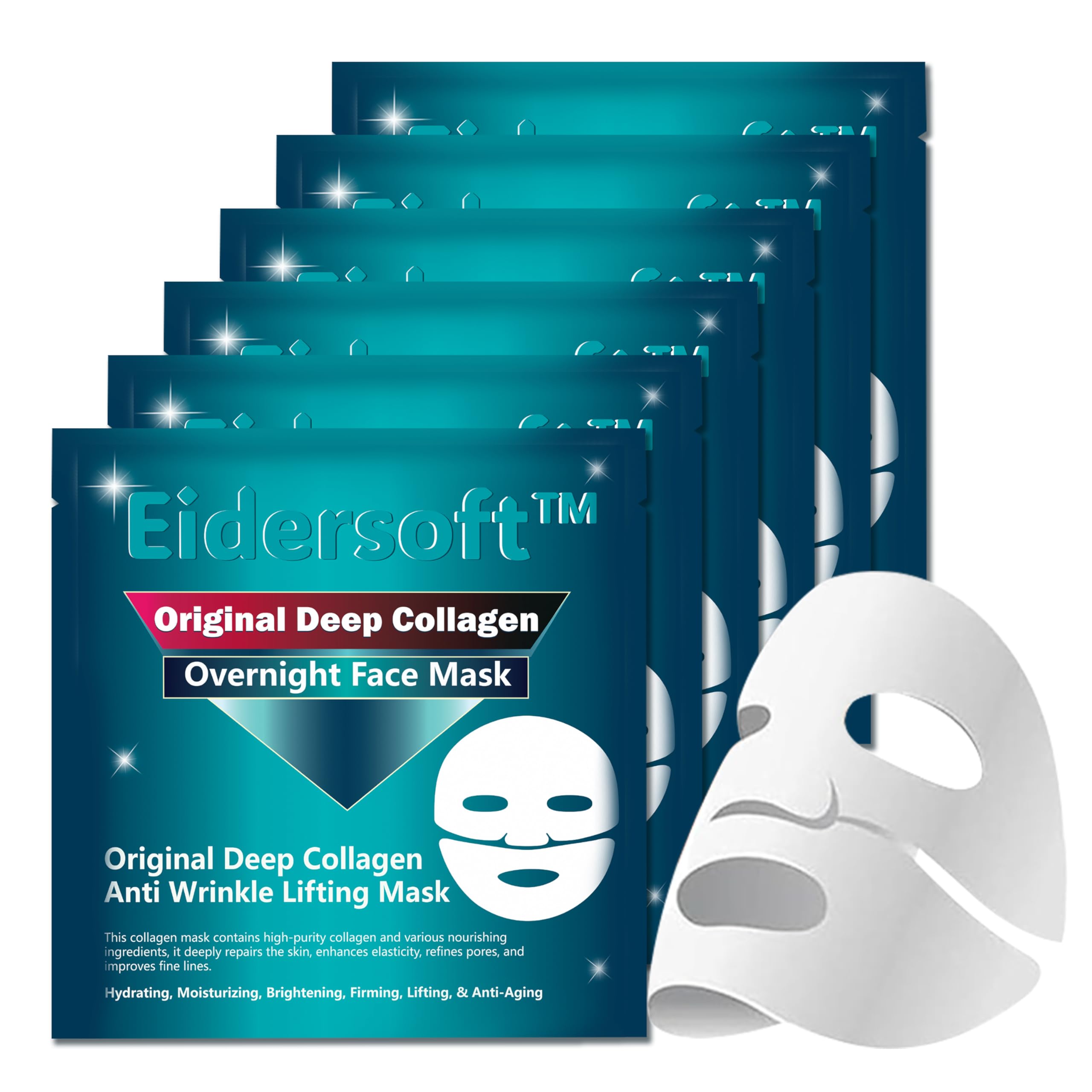 **Deep Collagen Anti-Wrinkle Lifting Face Mask - Hydrating Overnight Mask with Retinol, Niacinamide & Hyaluronic Acid for Skin Repair, Firmness & Wrinkle Treatment - Perfect for Nighttime Skincare Routine & Anti-Aging Care**