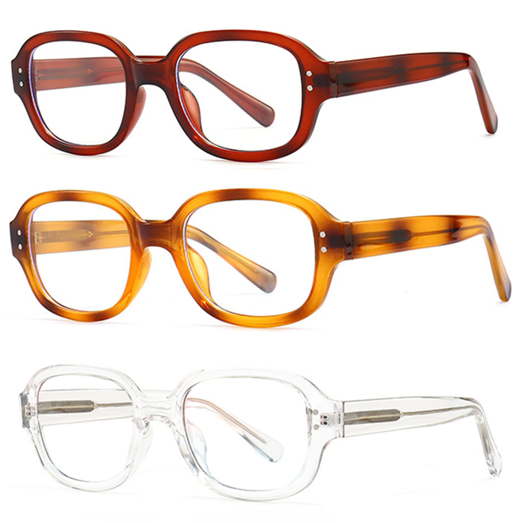 Bullabulling Oversize Oval Reading Glasses for Women - Blue Light Blocking Computer Readers with Anti-Glare Lenses | Perfect for Office Work, Screen Time & Night Reading