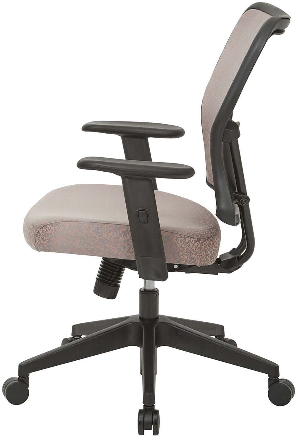 Premium Latte Fabric 2-in-1 Height Adjustable Office Chair with Lumbar Support - Ergonomic Desk Chair for Home & Office Workspace, Gaming, and Study