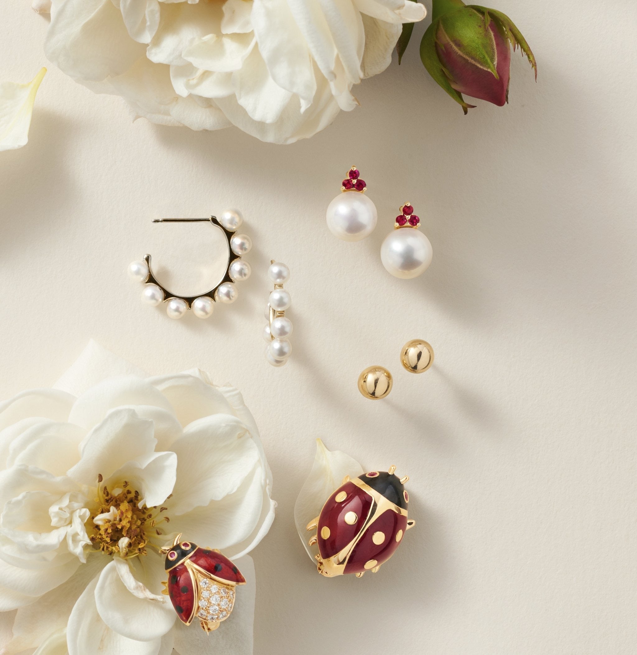 Small Pearl Hoop Earrings for Women - Dainty Freshwater Pearl Stud Earrings | Perfect for Everyday Wear, Weddings & Special Occasions