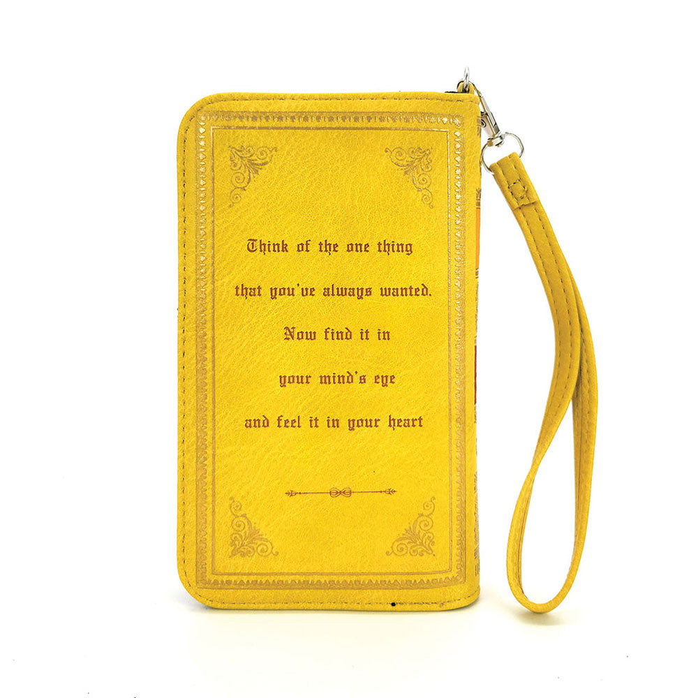Disney Beauty and the Beast Book Wallet Wristlet - Fashionable Clutch Purse for Women | Perfect for Cosplay, Disney Trips, and Everyday Use