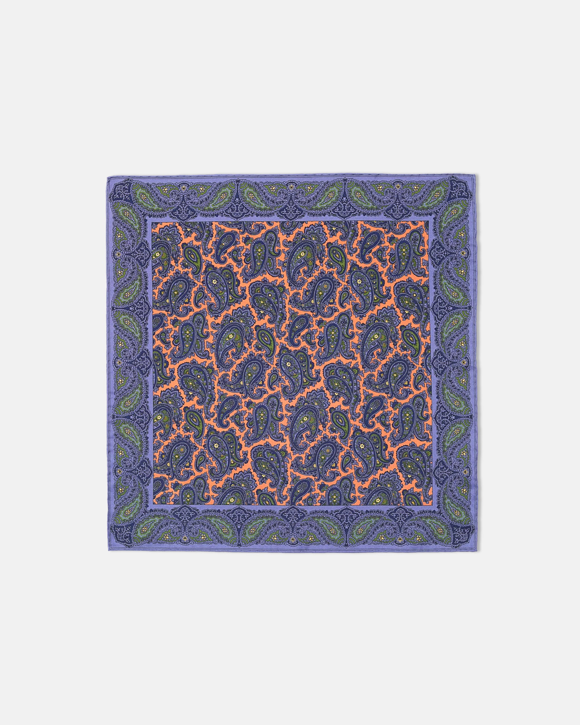 Luxury Gold Paisley Silk Pocket Square for Men - Elegant Handkerchief for Weddings, Business & Formal Events