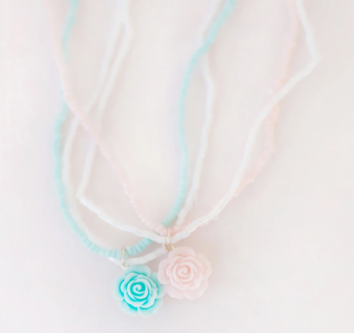 Great Pretenders Assorted Boutique Rose Necklace - Elegant Costume Jewelry for Women & Girls | Perfect for Parties, Weddings & Dress-Up Play