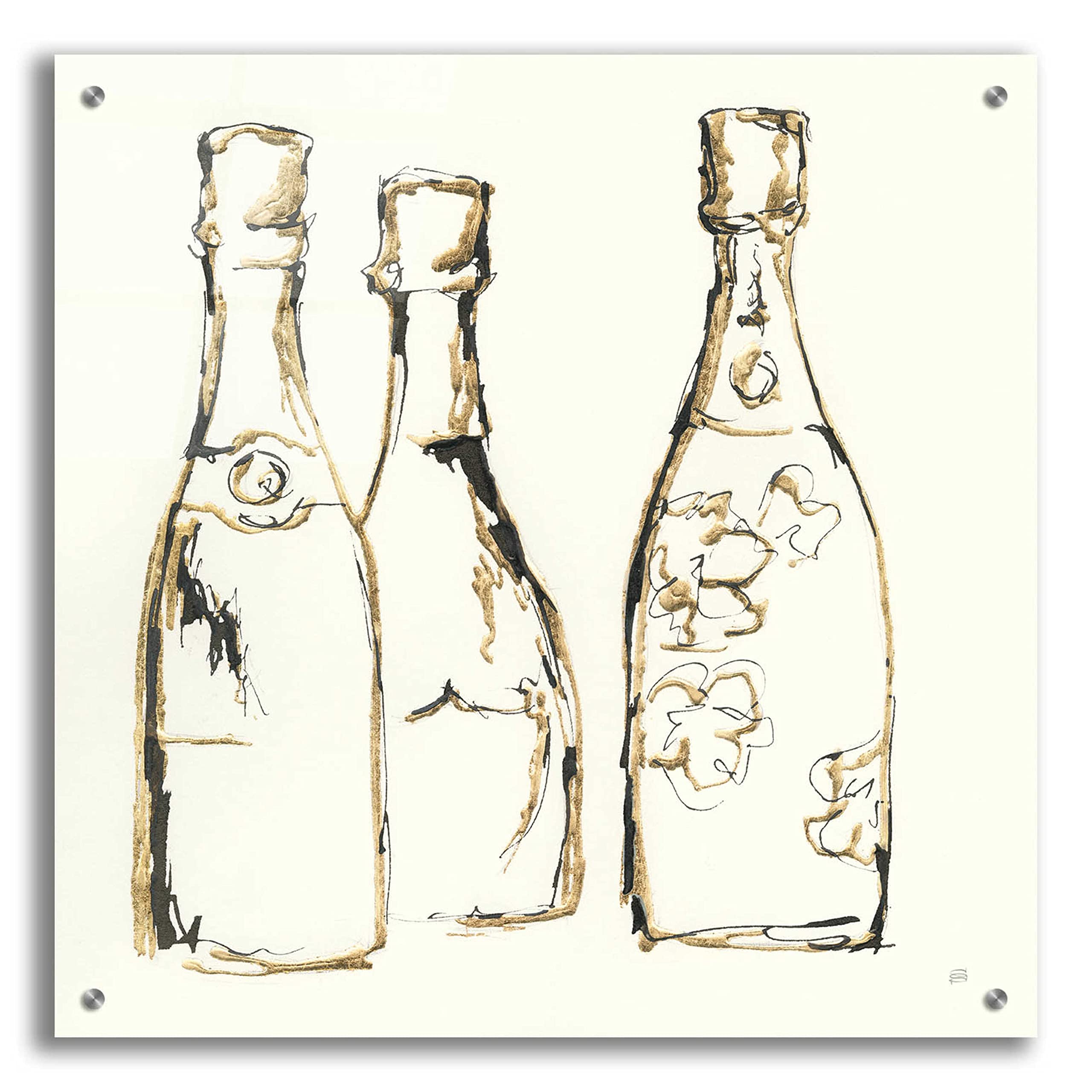 Epic Art 'Champagne is Grand IV' by Chris Paschke - 24x24 Inch Canvas Wall Art - Perfect for Living Room, Bedroom & Office Decor