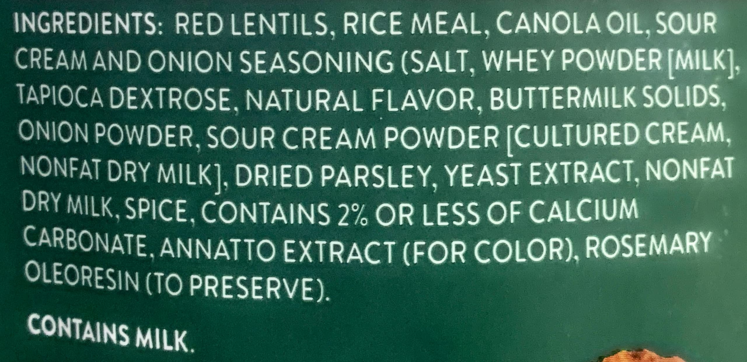 Trader Joe's Sour Cream & Onion Flavored Lentil & Rice Rings - Gluten Free Snacks, 2.5oz (71g) - Healthy Crunchy On-The-Go Snack for Office, School & Road Trips
