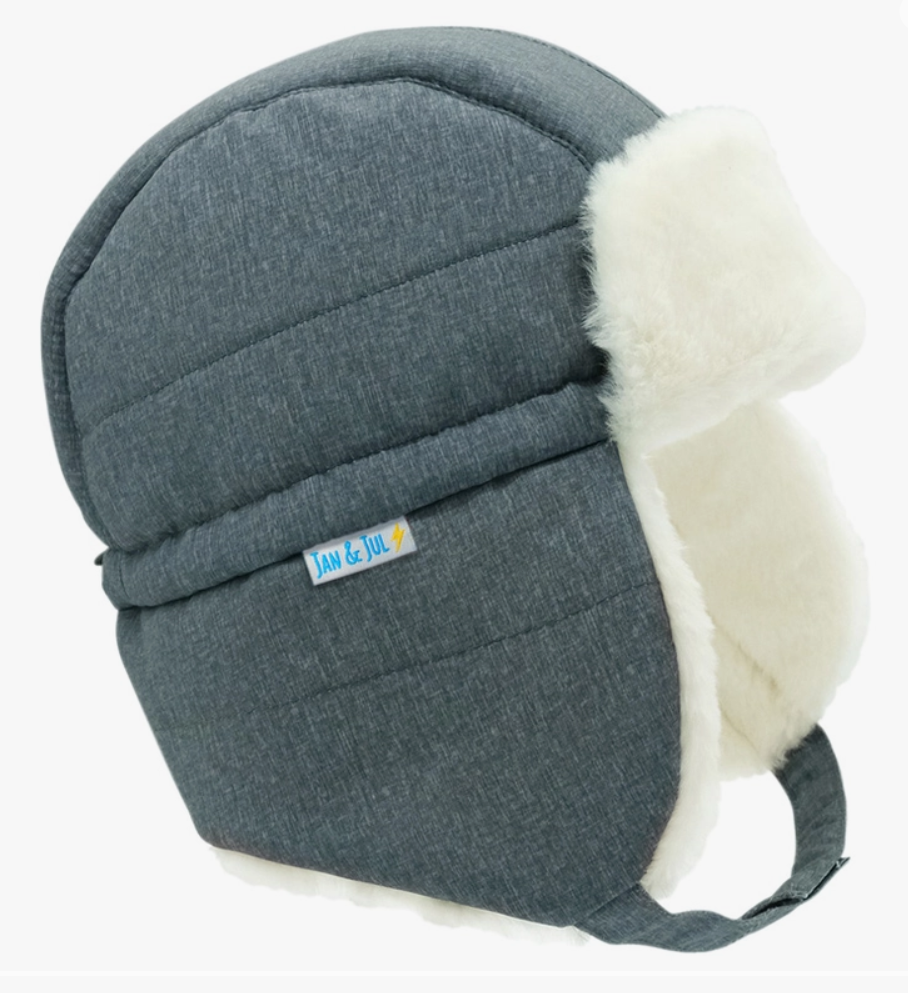 JJ Grey Winter Trapper Hat for Men & Women - Warm Fleece Lined Ear Flap Beanie with Faux Fur - Perfect for Skiing, Snowboarding & Outdoor Winter Activities