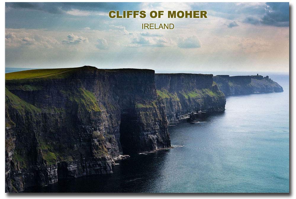 Cliffs of Moher Ireland Souvenir Fridge Magnet 2.5x3.5 Inch - Perfect Travel Gift & Kitchen Decoration for Irish Culture Lovers