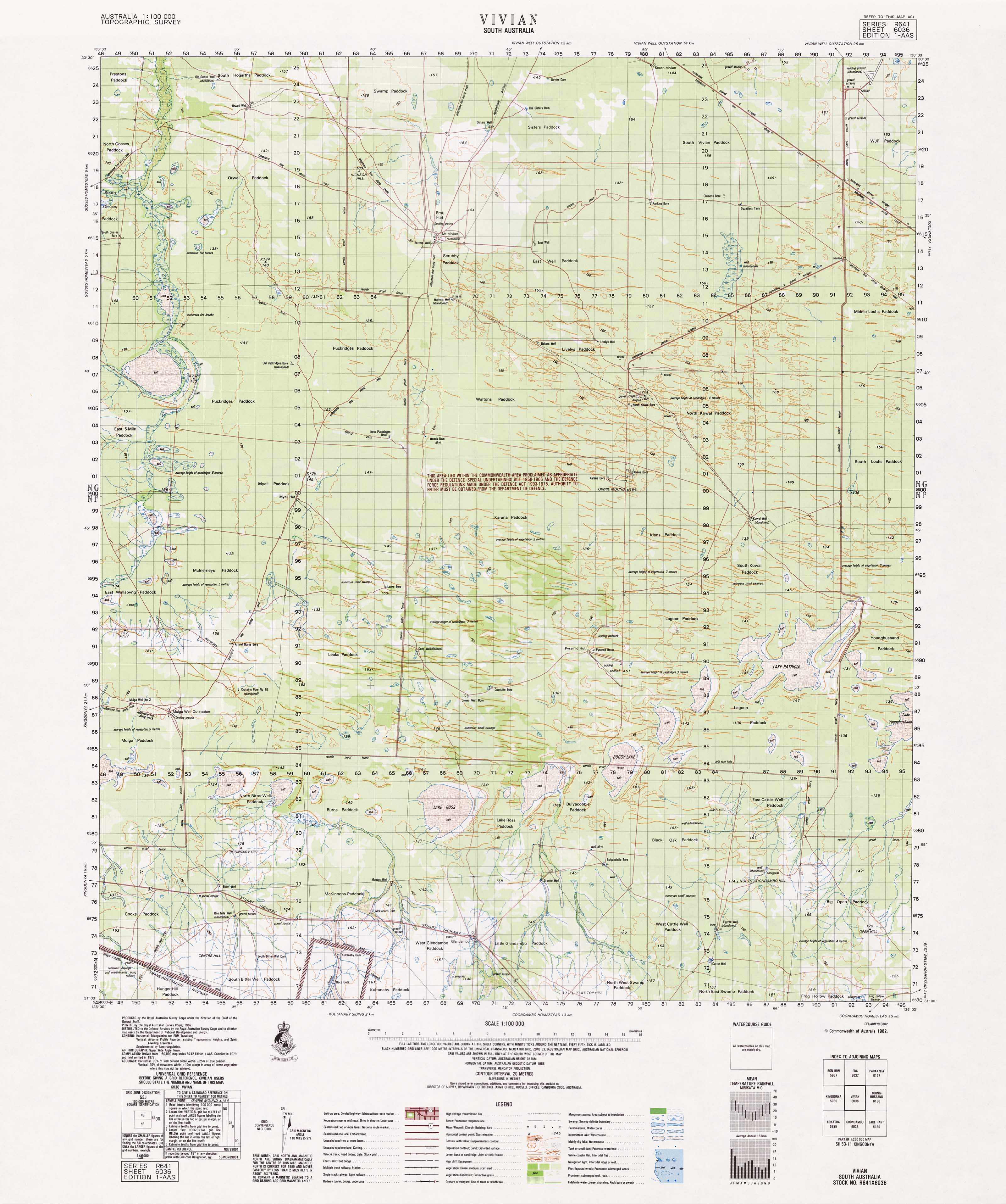 6036 Vivian 1:100,000 Scale Topographic Map - Hiking, Camping & Outdoor Adventure Navigation