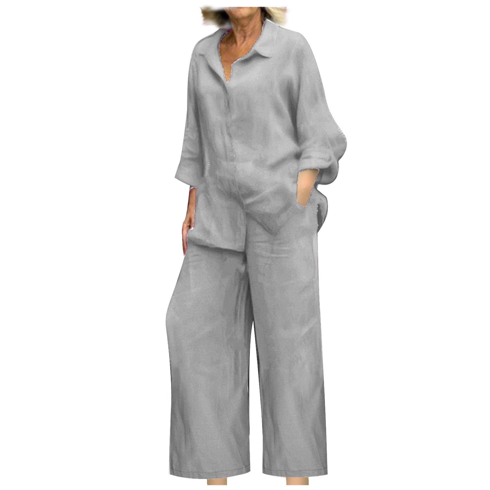 Women's 2-Piece Knit Lounge Set - Soft Black French Terry Loungewear Outfit for Relaxing at Home, Brunch Dates & Casual Wear