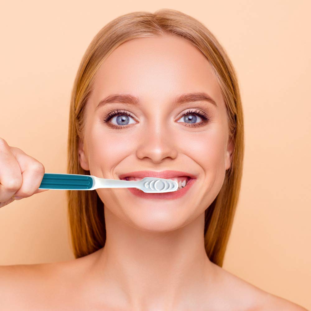 REACH Advanced Design Soft Toothbrushes - 12 Pack (6 Packs of 2) for Gentle Cleaning & Gum Care - Perfect for Travel, Home & Office Use