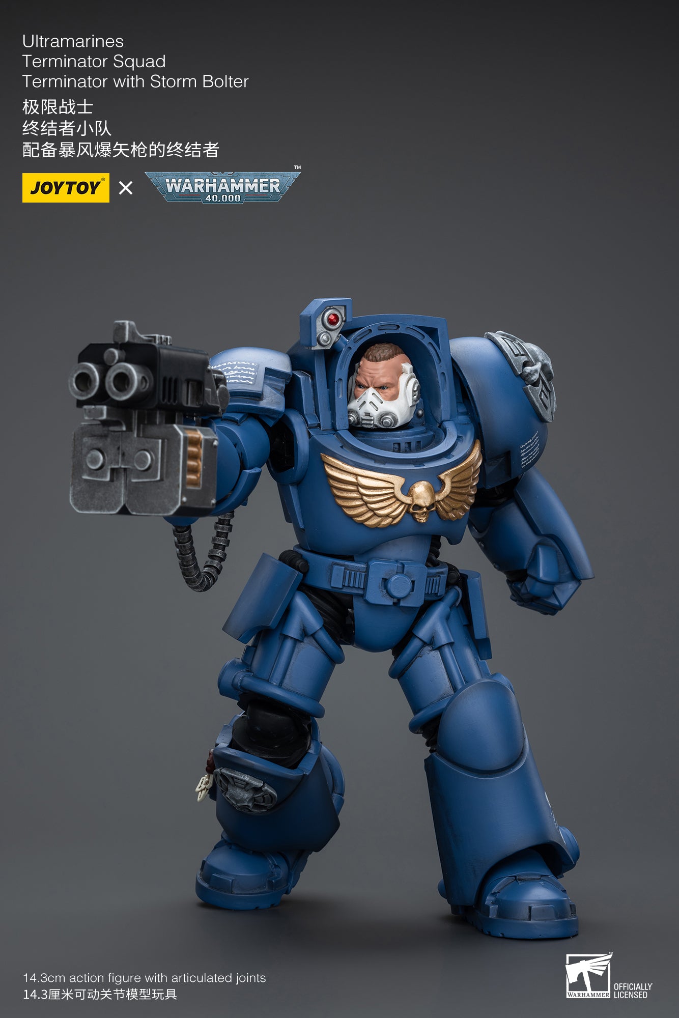 JOYTOY 1/18 Scale Warhammer 40K Ultramarines Terminator Squad Action Figures - Collectible Miniatures for Tabletop Gaming & Display