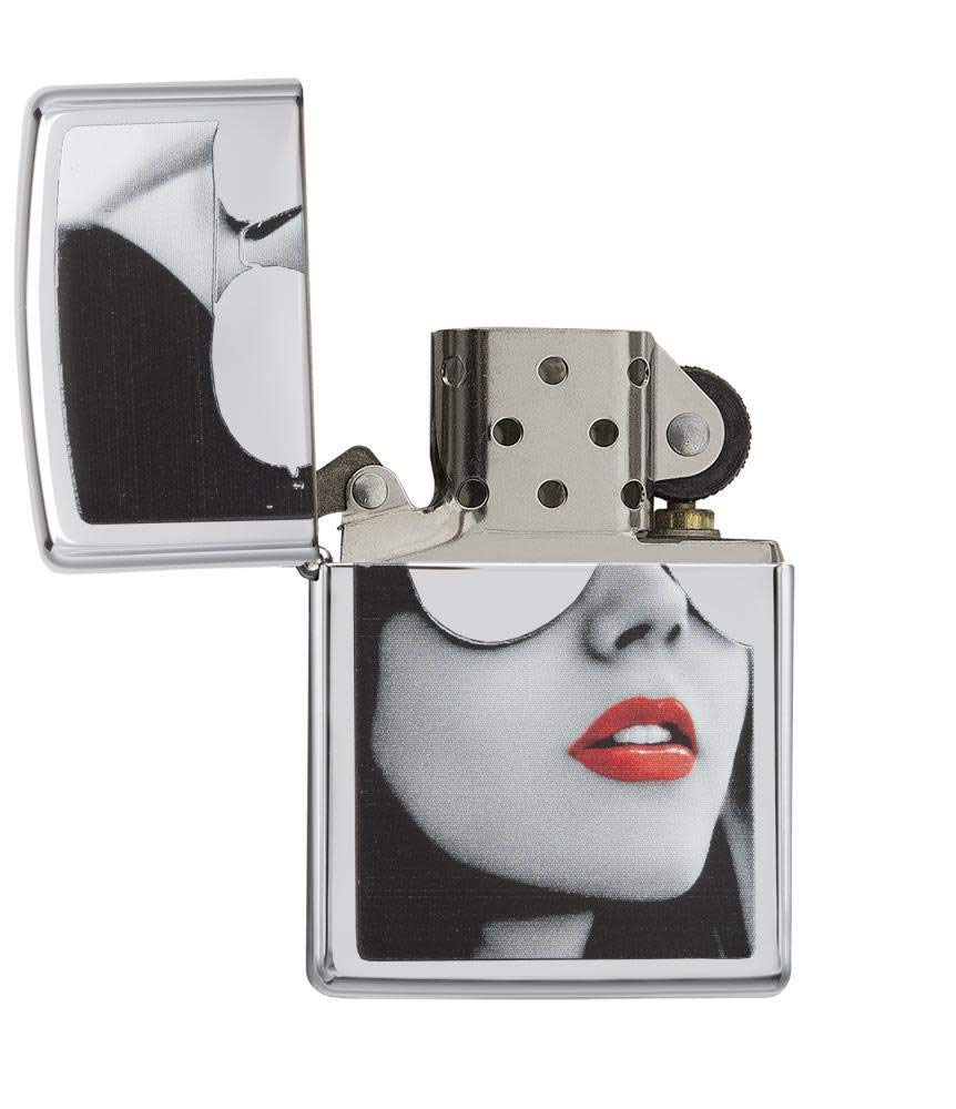Zippo Windproof Refillable Lighter with Sunglasses Design - Perfect for Outdoor Activities, Camping, and Travel Accessories
