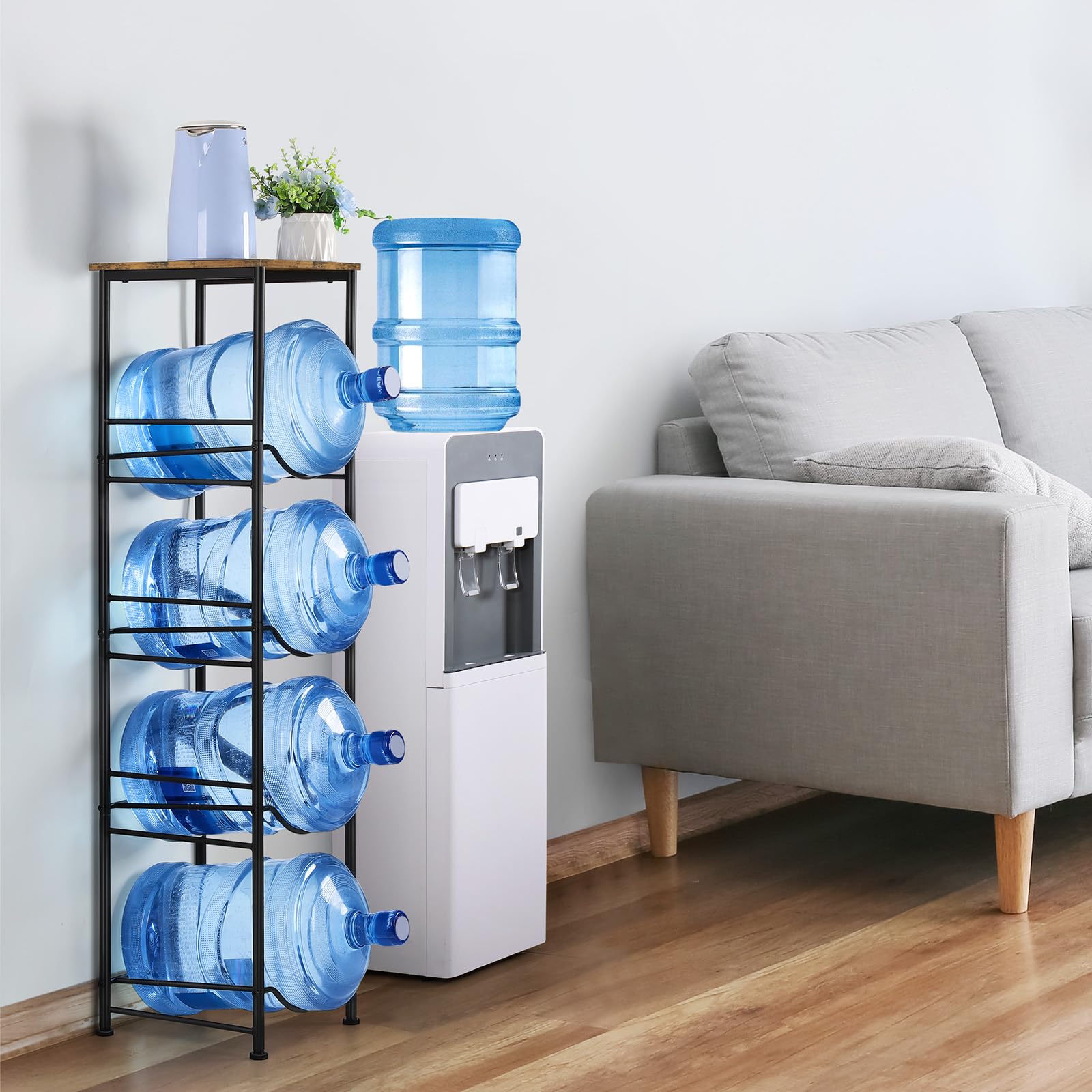 5-Tier Water Bottle Holder Organizer for Kitchen, Office & Living Room