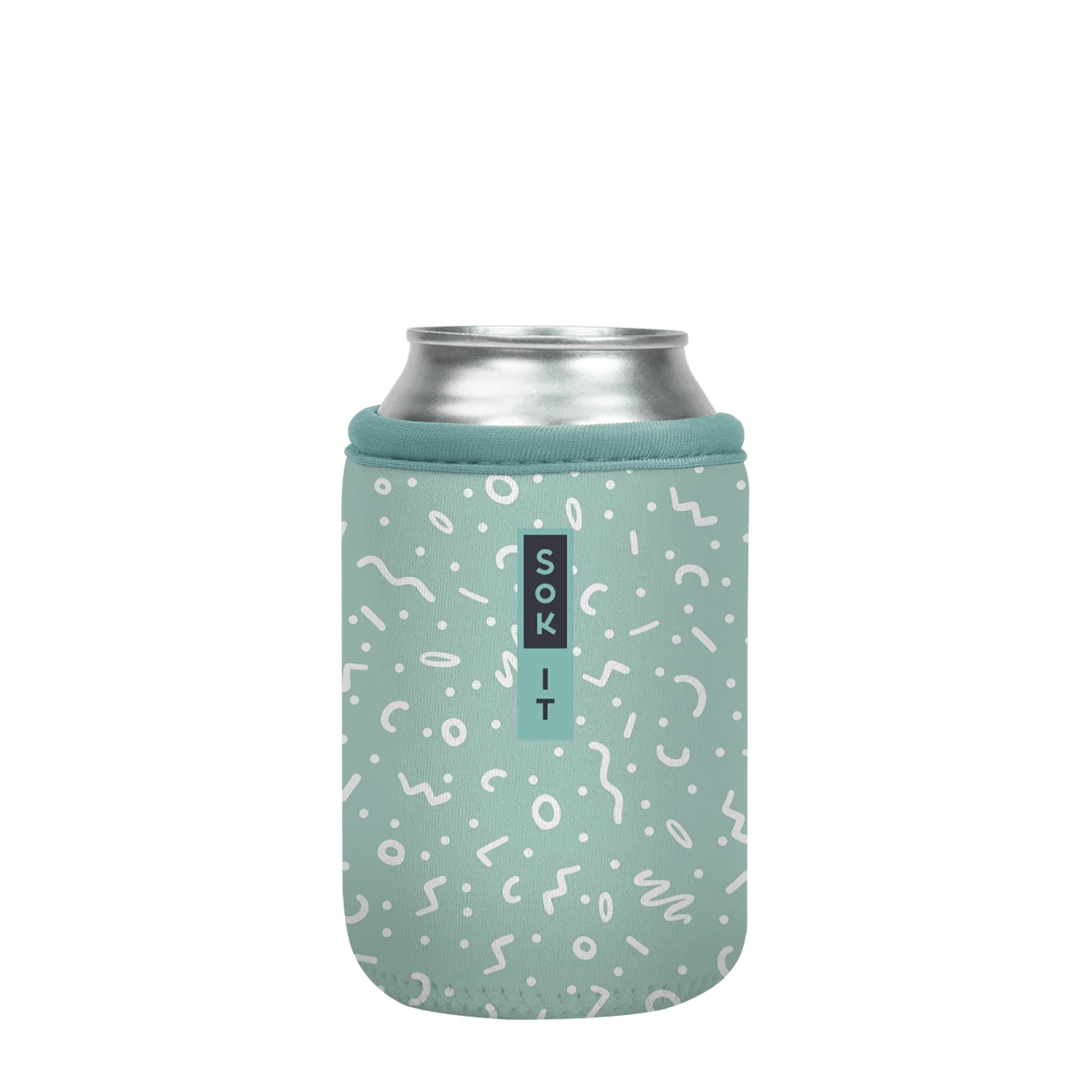 Reusable Neoprene Insulated Can Sleeve for 12oz Slim Cans - Soda, Beer, Pop & Seltzer (Abstract Confetti Design) - Perfect for Parties, Picnics & Outdoor Events