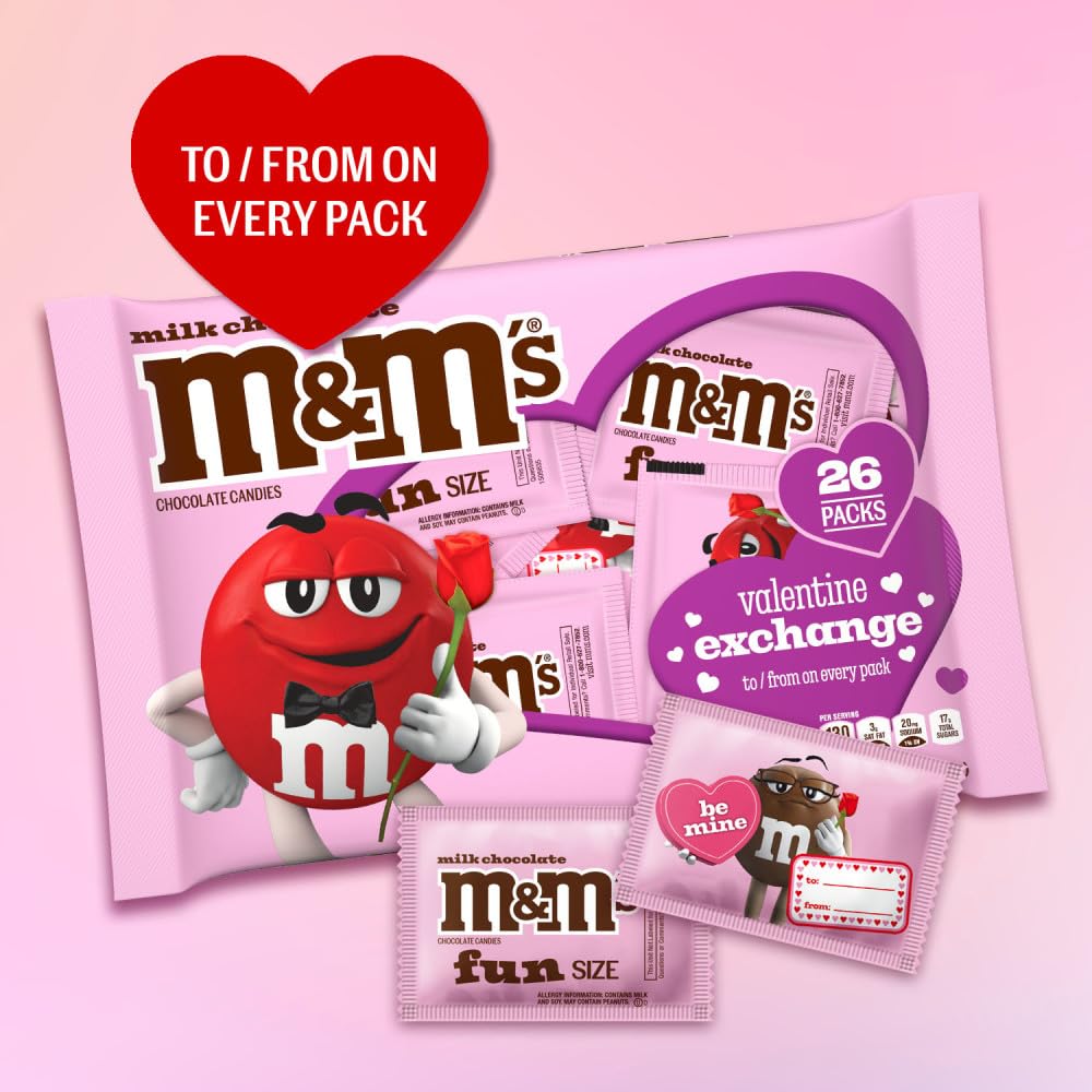M&M'S Milk Chocolate Candy - 26 Count Bag | Bulk Chocolate Candies for Parties, Halloween, Christmas & Office Snacks