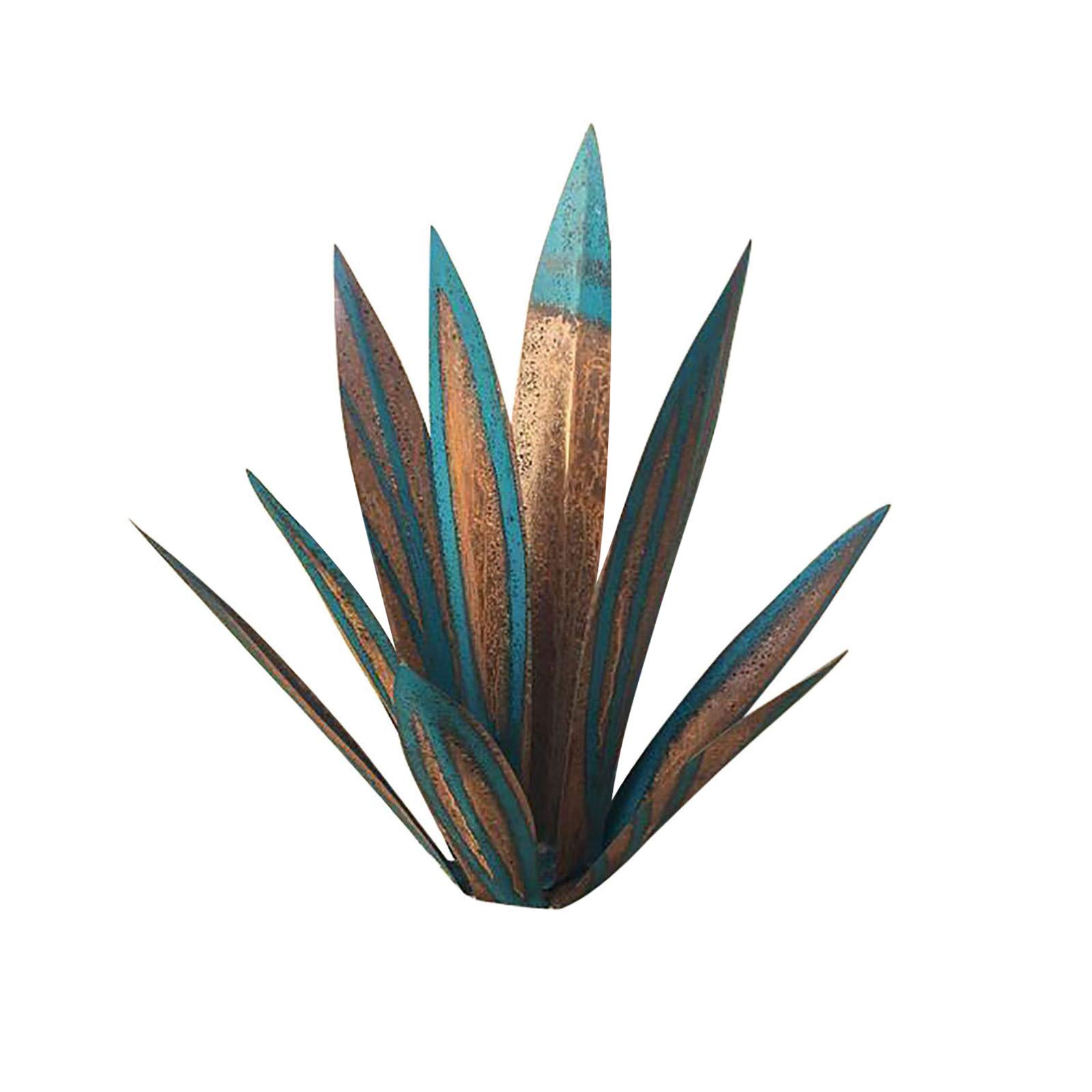 Rustic Metal Leaf Sculpture - Tequila Decor for Home & Garden - DIY Christmas Yard Art