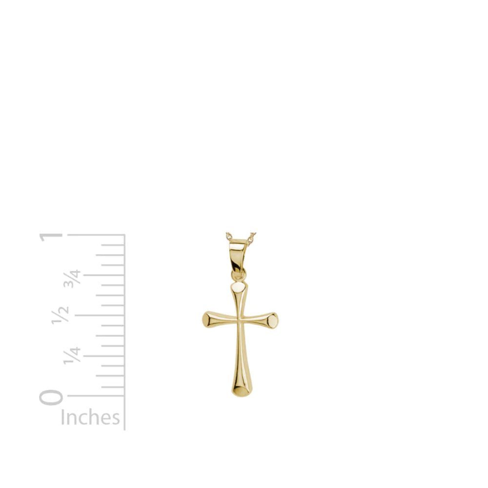 14K Gold Cross Pendant Necklace with Adjustable Chain - Elegant Religious Jewelry for Women, Perfect for Gifts, Church, Weddings & Everyday Wear