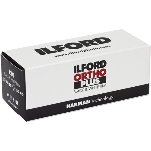 Ilford Ortho Plus Black and White Negative Film 120 Roll Film - Perfect for Street Photography, Portraits & Darkroom Printing