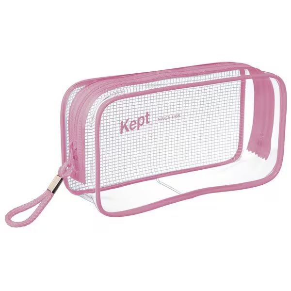 Raymay Fujii Clear Pen Pouch - Transparent Stationery Organizer for Pencils, Pens & School Supplies - Perfect for Students, Office & Travel Use