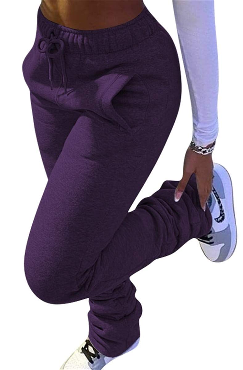 BYSYGLOBE Women's Fleece Lined Thermal Jogger Pants - Thick Winter Snow Pants with Pockets for Running, Hiking & Outdoor Activities | Cozy Lounge & Casual Wear