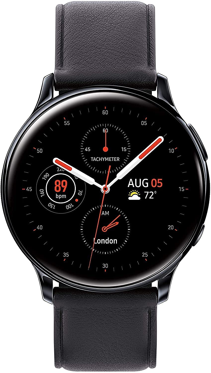 SAMSUNG Galaxy Watch Active 2 Smart Watch (44mm, GPS, Bluetooth, LTE Unlocked) - Advanced Health & Fitness Tracker with Long Battery Life, US Version, Aqua Black (Renewed) - Perfect for Workouts, Running, Swimming & Daily Activity Tracking