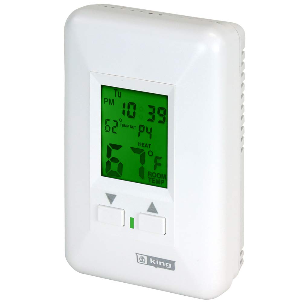 King (HWPT120) Programmable Thermostat HYD 120V 2 Circuit Timer 12.5 AMP - Perfect for Home Hydroponics & Greenhouse Temperature Control