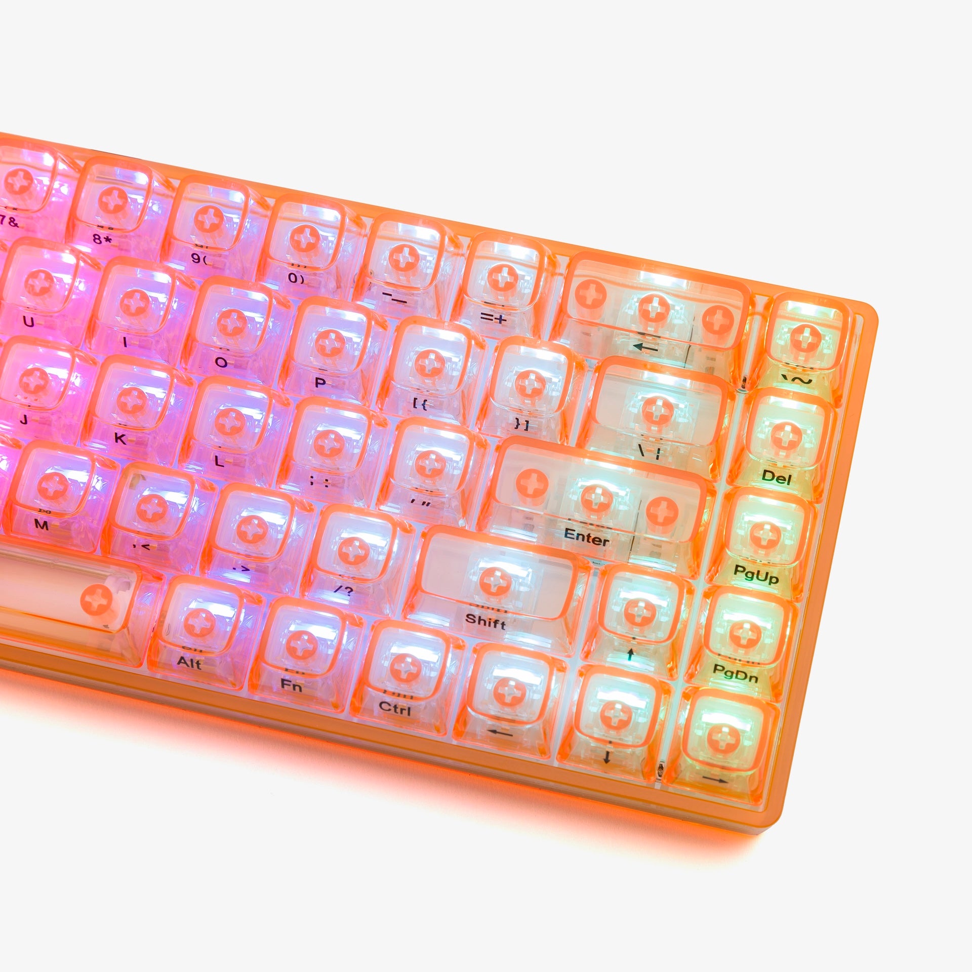 Clear Topaz Basecamp 65 Mechanical Keyboard with Silent Glacier Switches - Compact 65% Layout for Gaming, Typing & Office Work