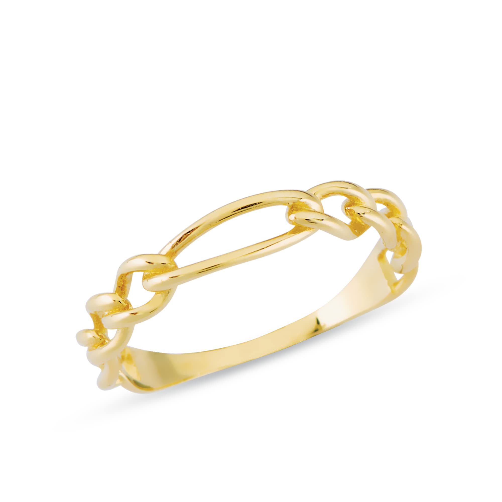 14K Solid Gold Stackable Rings for Women - Dainty Minimalist Chain Link Rings in Yellow, White & Rose Gold | Boho Vintage Jewelry, Delicate Fashion Rings, Trendy Gifts for Her | Perfect for Layering, Everyday Wear & Special Occasions (Size 4.5-12)