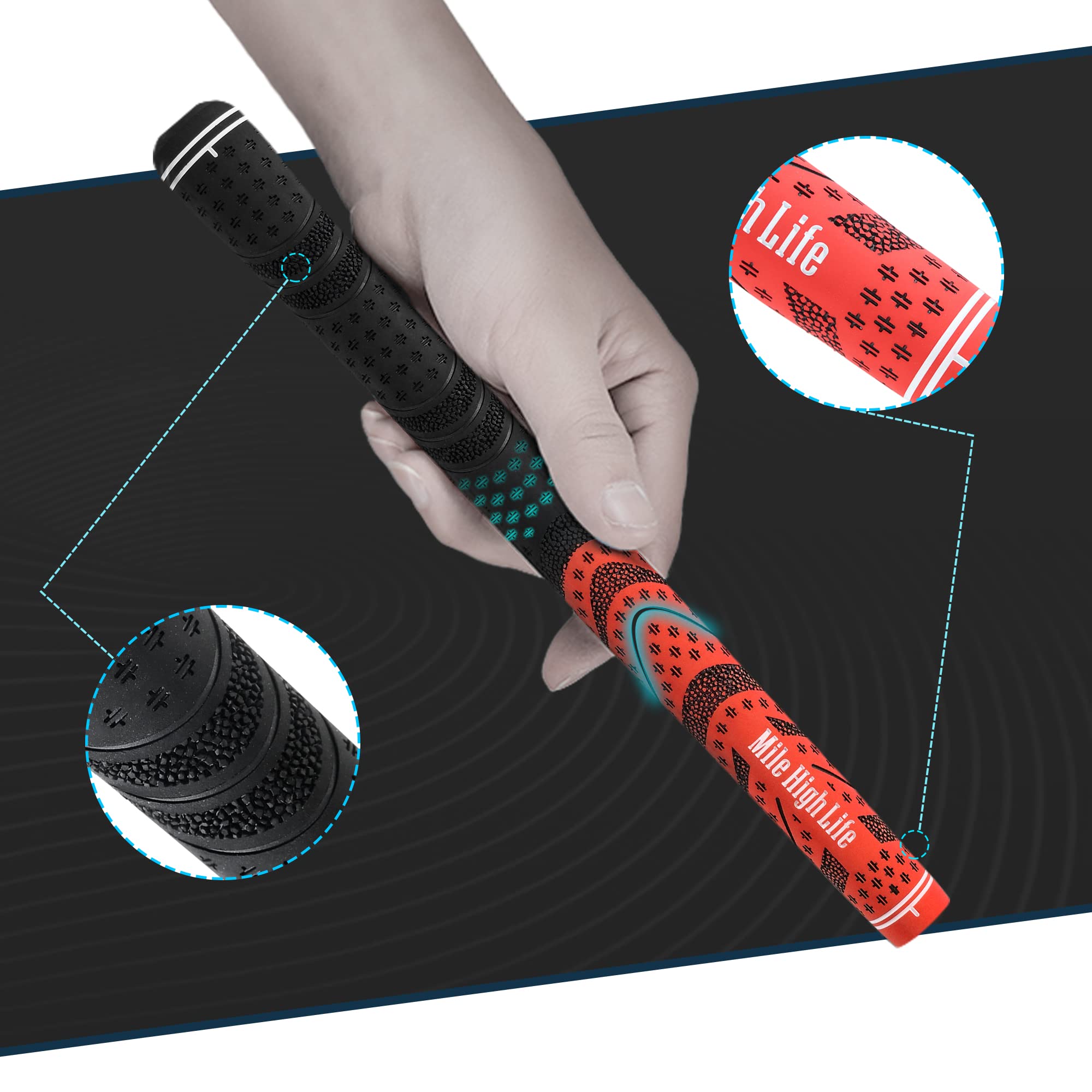 Premium Non-Slip Rubber Golf Grips - 3 Pack or 13 Pack Multi-Compound Golf Club Grips for Men & Women | Improve Swing Control & Comfort | Perfect for Driving Range, Course Play & Golf Training