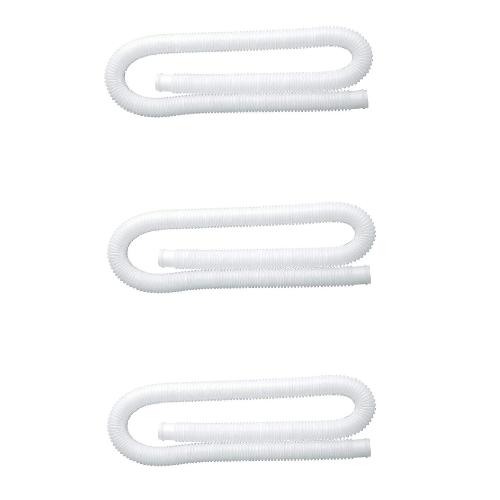 Intex 1.25 Inch Replacement Pool Pump Hose - 59In Long (3 Pack) - Durable Swimming Pool Accessory for Above Ground Pools, Water Pumps & Filtration Systems