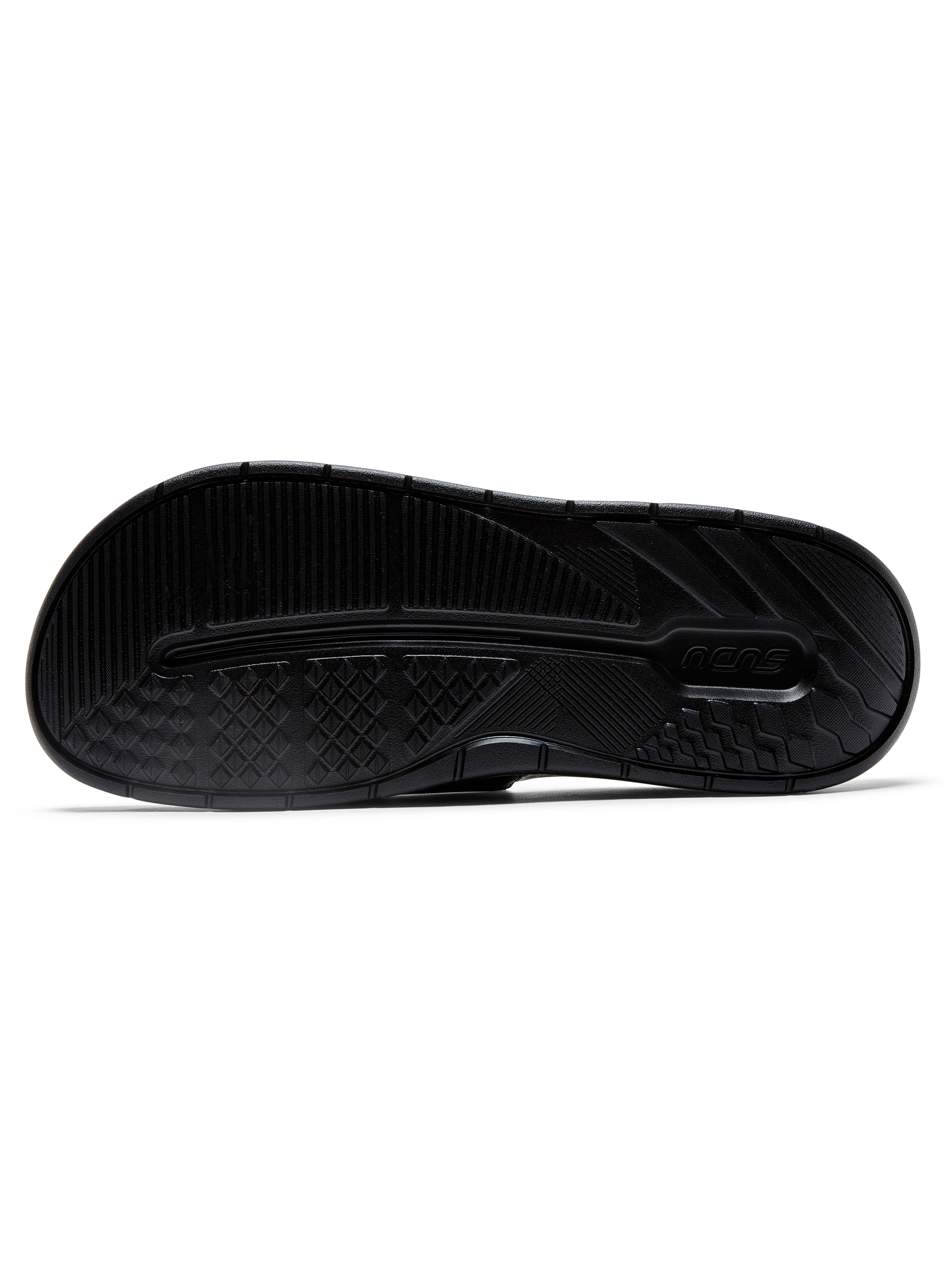 SVS 01 Recovery Slides for Men & Women - Comfortable Post-Workout Footwear - Black - Ideal for Gym, Running, and Athlete Recovery