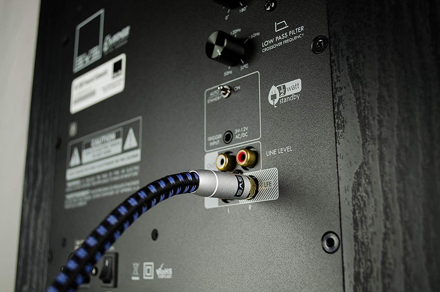 High-Quality SVS SoundPath Single RCA Cables for Home Theater & Audio Systems - Premium Shielded RCA Interconnect Cables for Clear Sound Transmission - Perfect for Speakers, Subwoofers & AV Receivers
