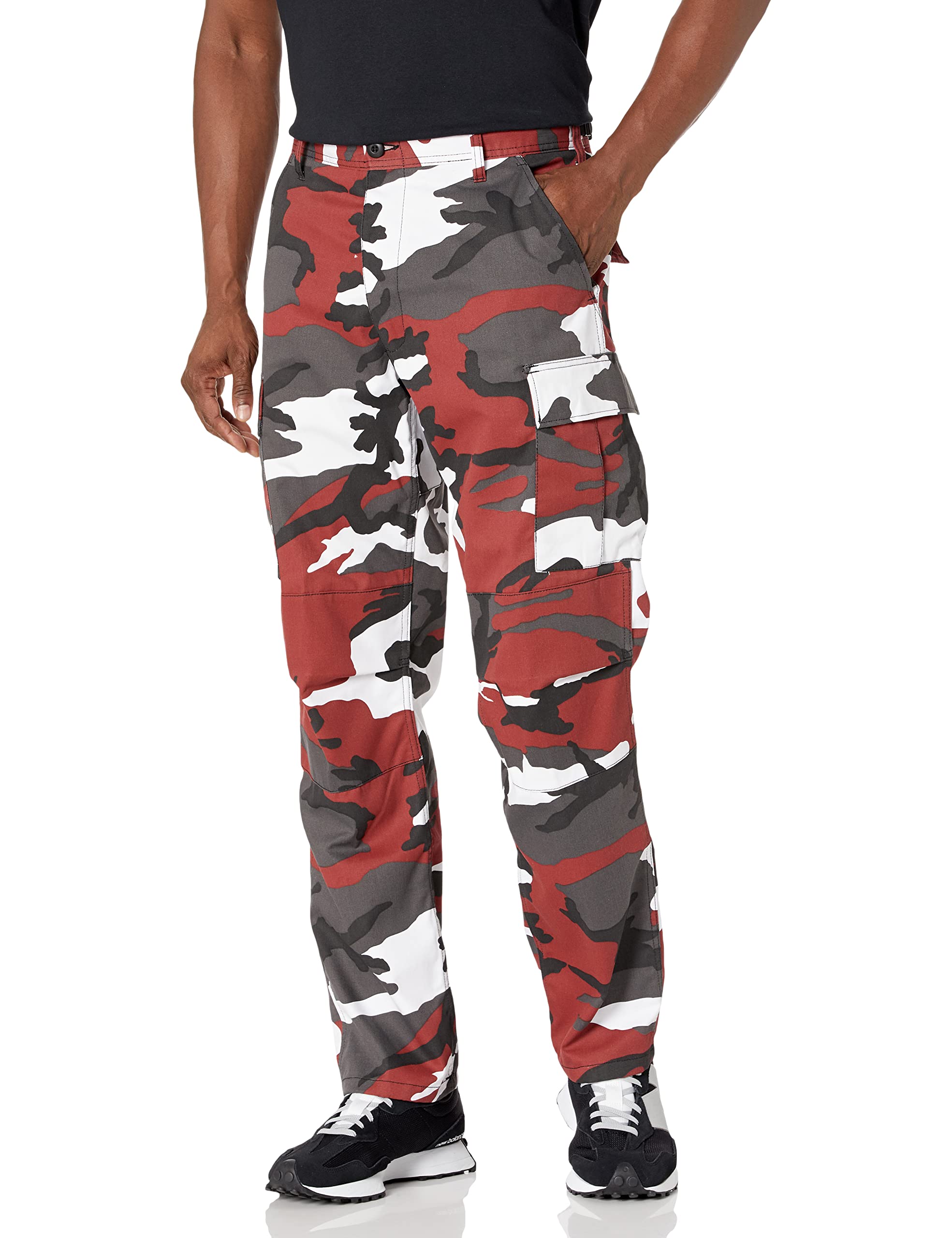 Men's Casual Camouflage Cargo Pants - Army Military BDU Tactical Pants for Outdoor Hiking, Camping & Workwear