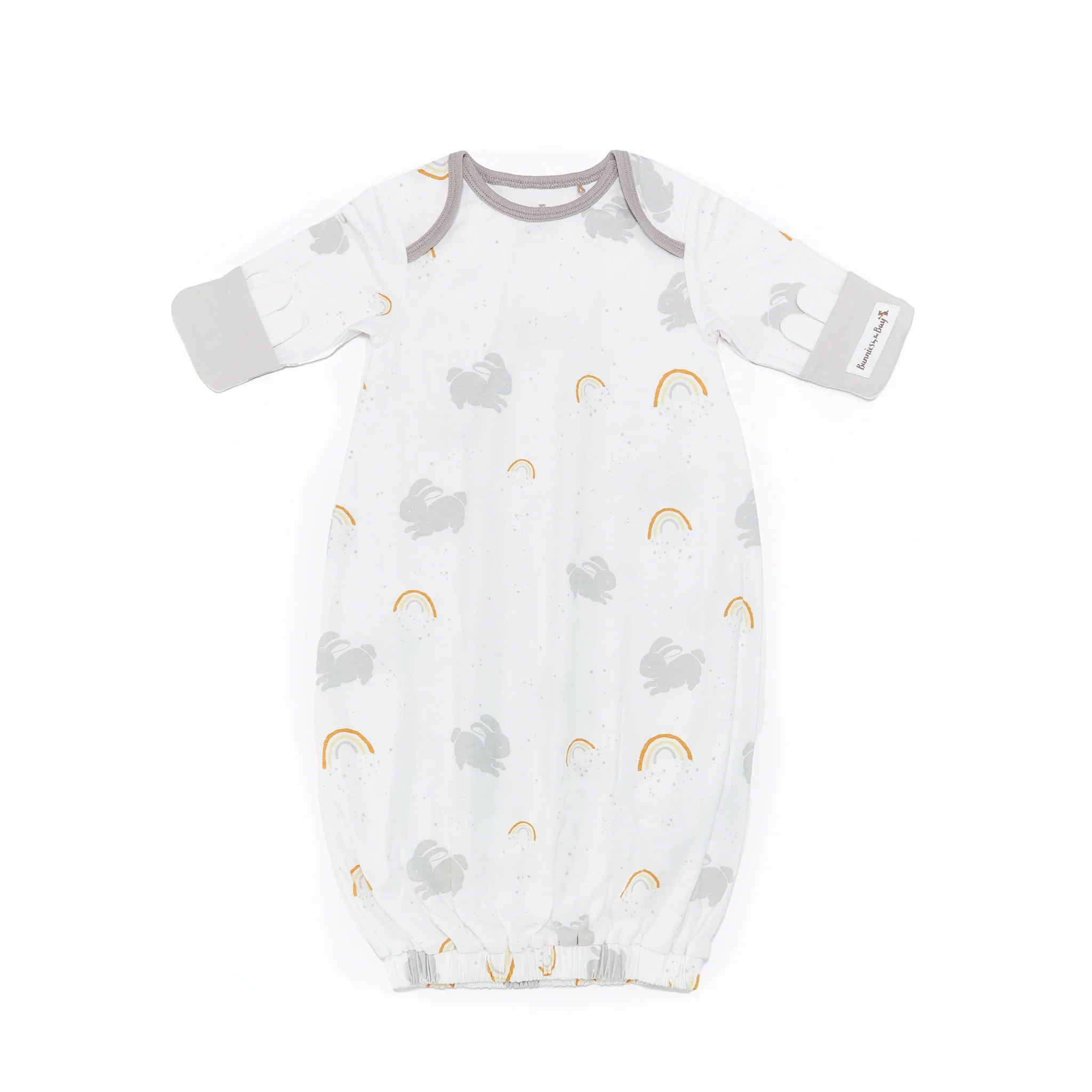 Little Sunshine Organic Baby Gown - Soft Cotton Newborn & Infant Sleepwear for Boys & Girls - Perfect for Nursery, Photoshoots & Special Occasions