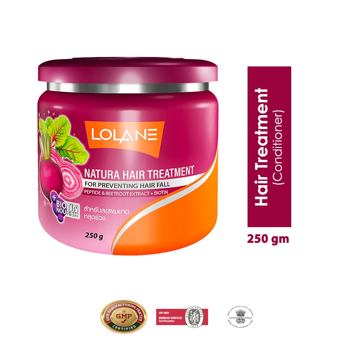 Lolane Natura Hair Treatment for Hair Fall Prevention - Strengthens & Nourishes Hair for Thicker, Healthier Locks - Perfect for Daily Use & Damaged Hair Repair
