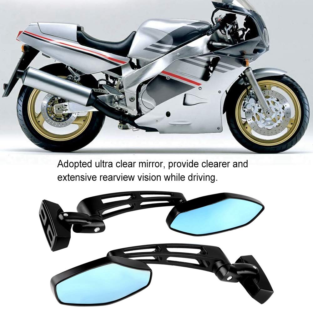 2Pcs Motorcycle Racing Rearview Side Mirrors - Universal Fit for Suzuki & Other Bikes | Durable Adjustable Safety Mirrors for Street & Off-Road Riding