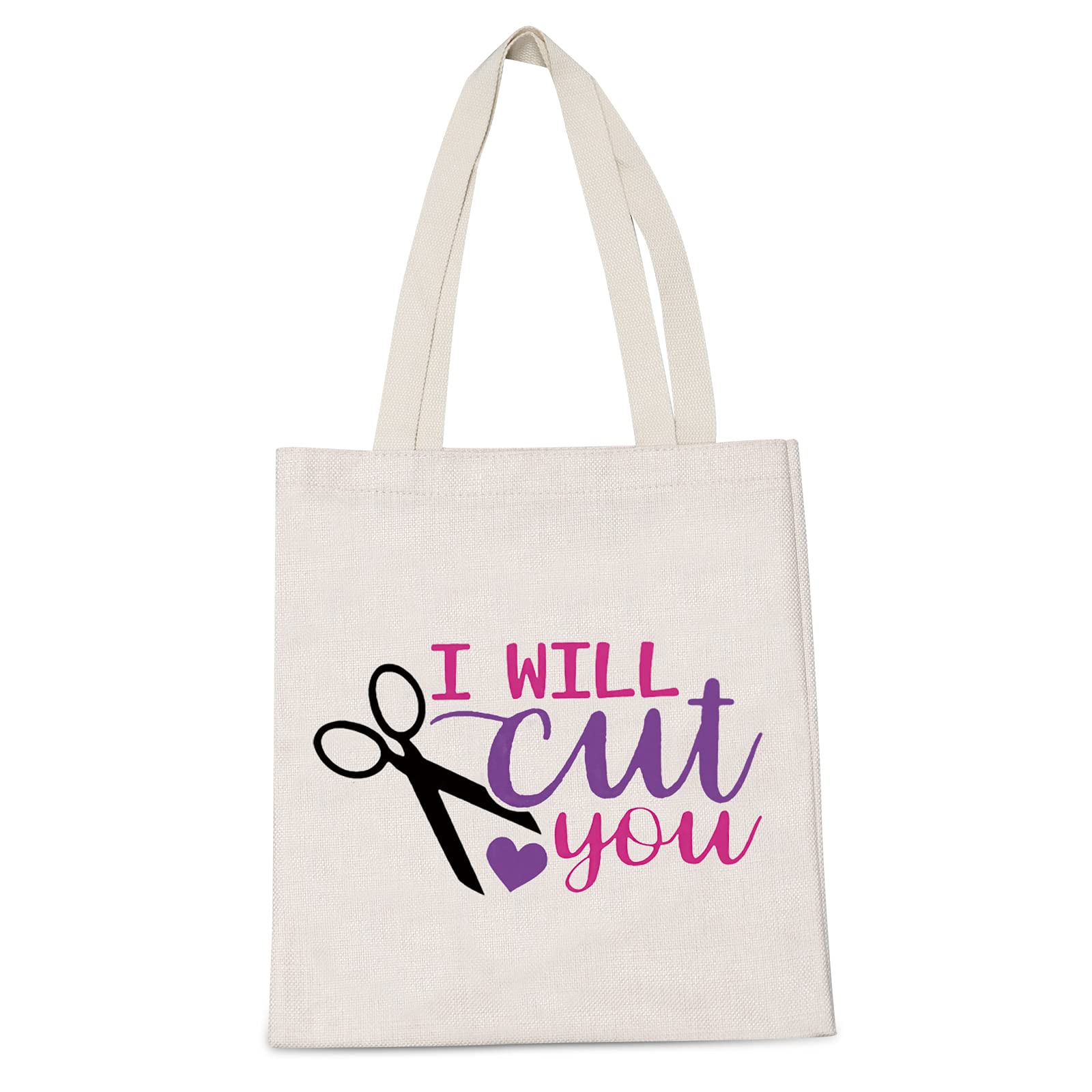 LEVLO Funny Hairdresser Gift Bag - 'I Will Cut You' Hair Stylist Tote for Cosmetology Graduation & Salon Appreciation | Perfect for Beauty School Graduates, Stylist Gifts & Salon Humor