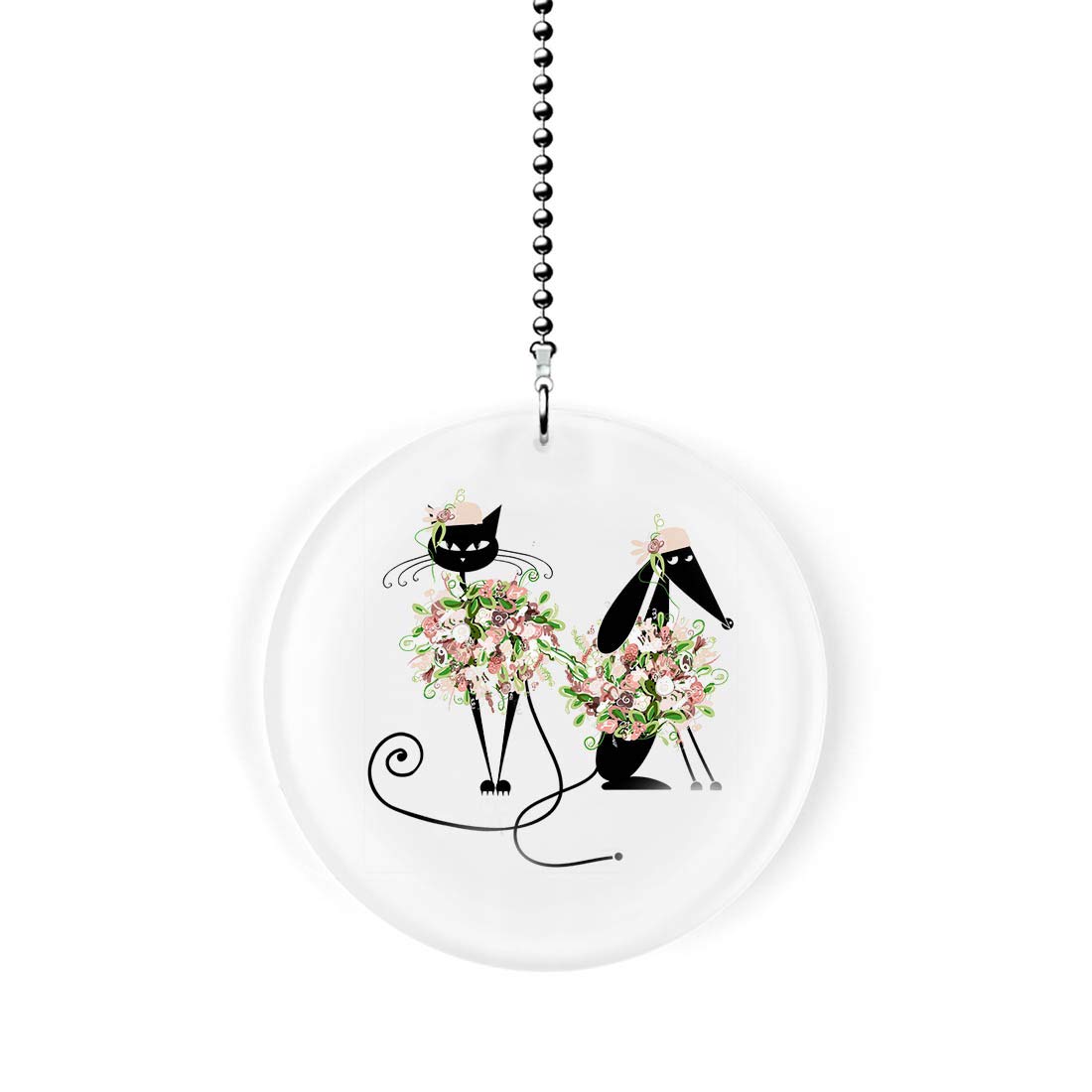 Floral Fan Light Pull for Dogs and Cats - Decorative Ceiling Fan Chain with Pet-Friendly Design - Perfect for Pet Lovers' Home Decor