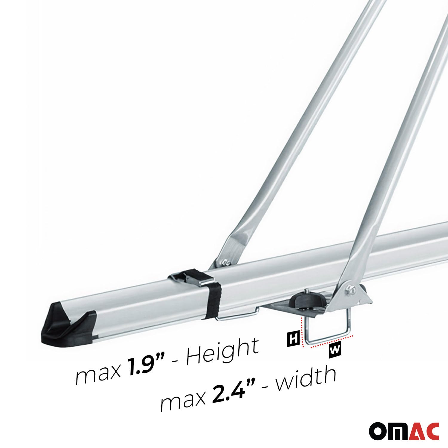 OMAC 3-Piece Gray Bike Rack Carrier Roof Racks Set - Compatible with VW Jetta SportWagen 2011-2014 Models | Perfect for Road Trips, Cycling Adventures & Outdoor Activities