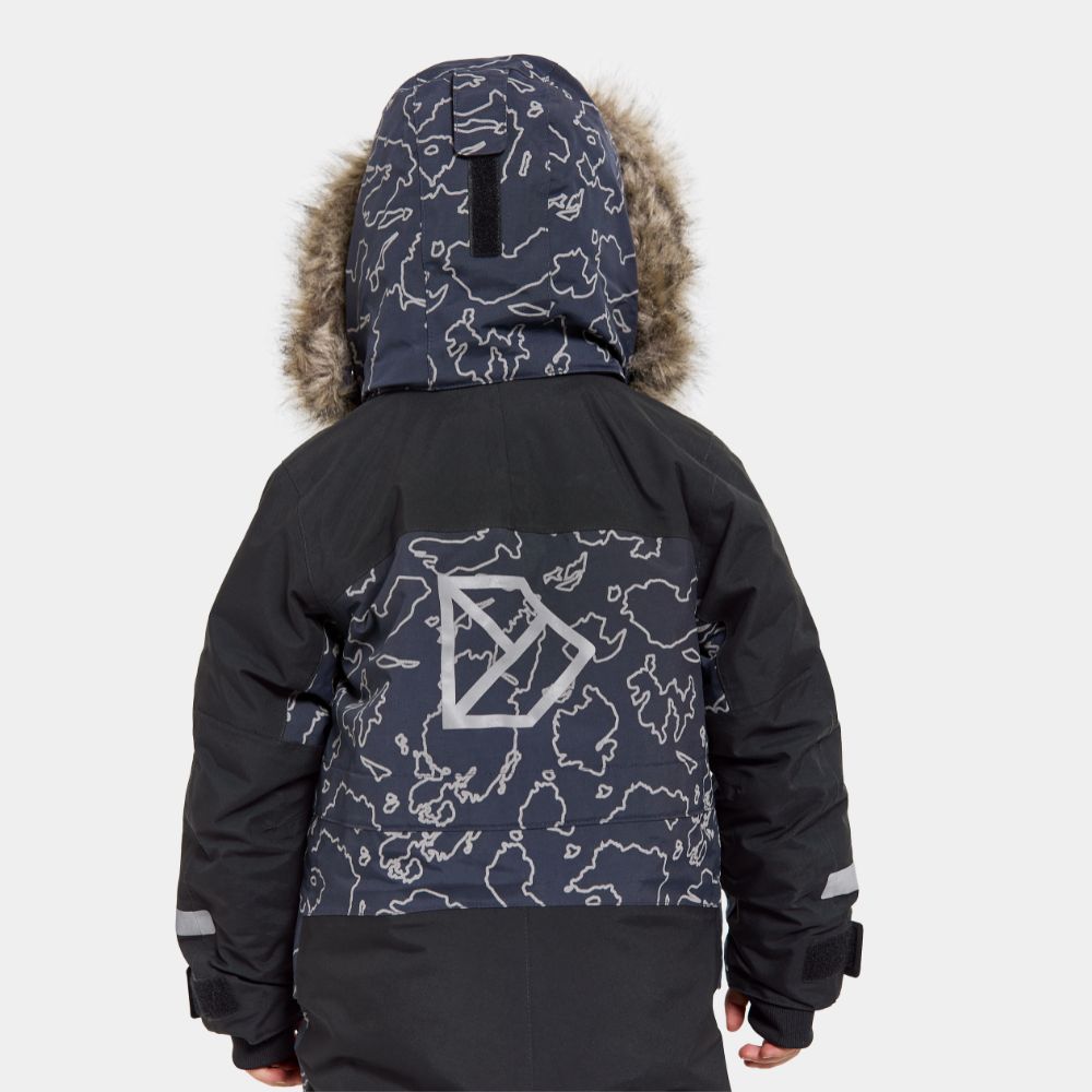 Didriksons Bjarven Special Edition Kids Snowsuit - Waterproof Winter Jacket & Pants Set with Reflective Details (Grundsun Navy) - Perfect for Skiing, Snowboarding & Outdoor Winter Activities