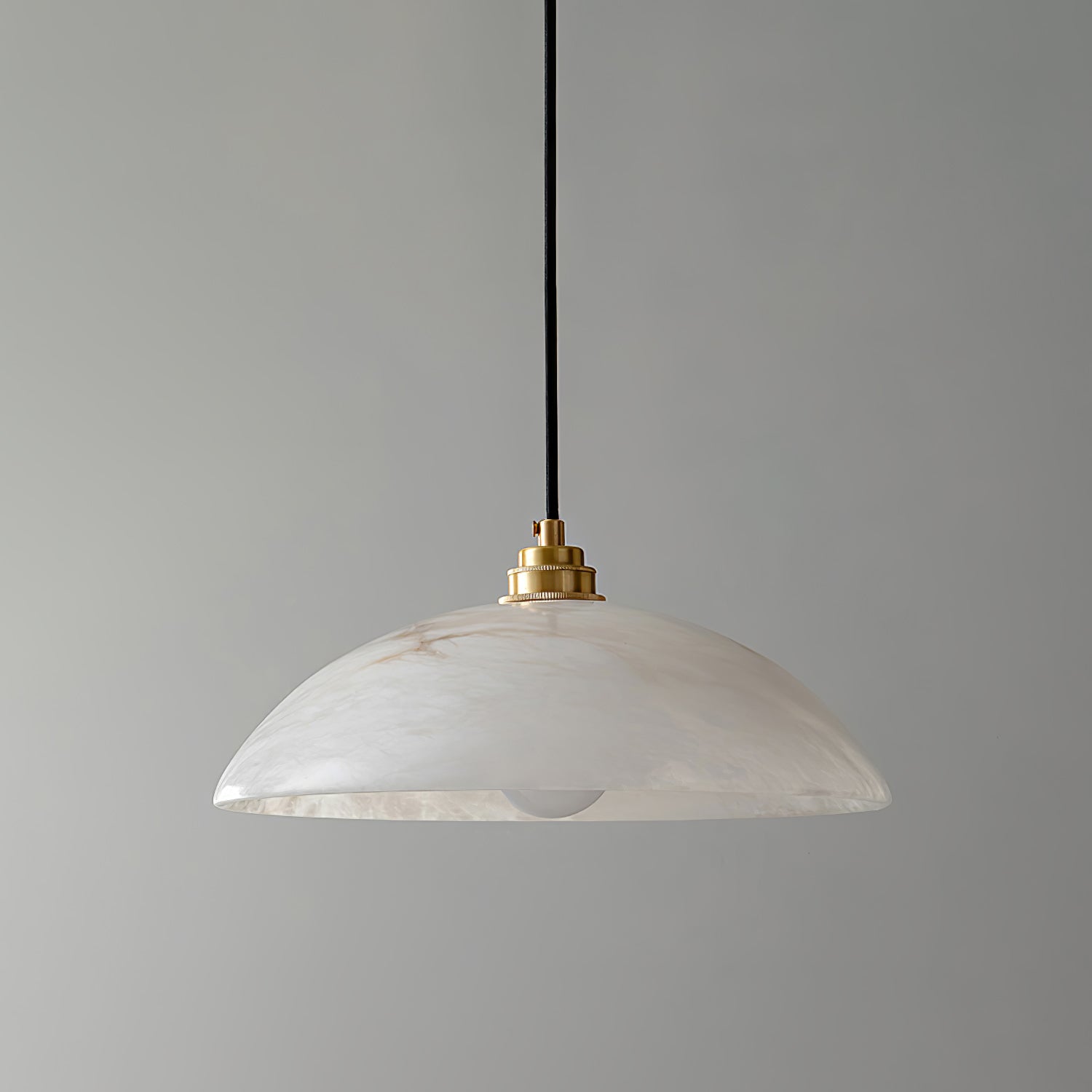 Modern Alabaster Dome Swag Pendant Lamp - Elegant Hanging Light Fixture for Dining Room, Kitchen Island & Bedroom Decor