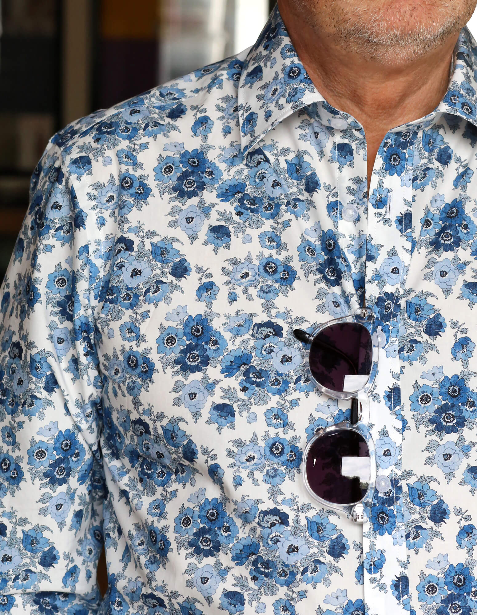 DÉCLIC Liberty Madeleine's Posy Print Shirt - Blue Floral Blouse for Women | Casual & Office Wear | Perfect for Spring & Summer Outfits