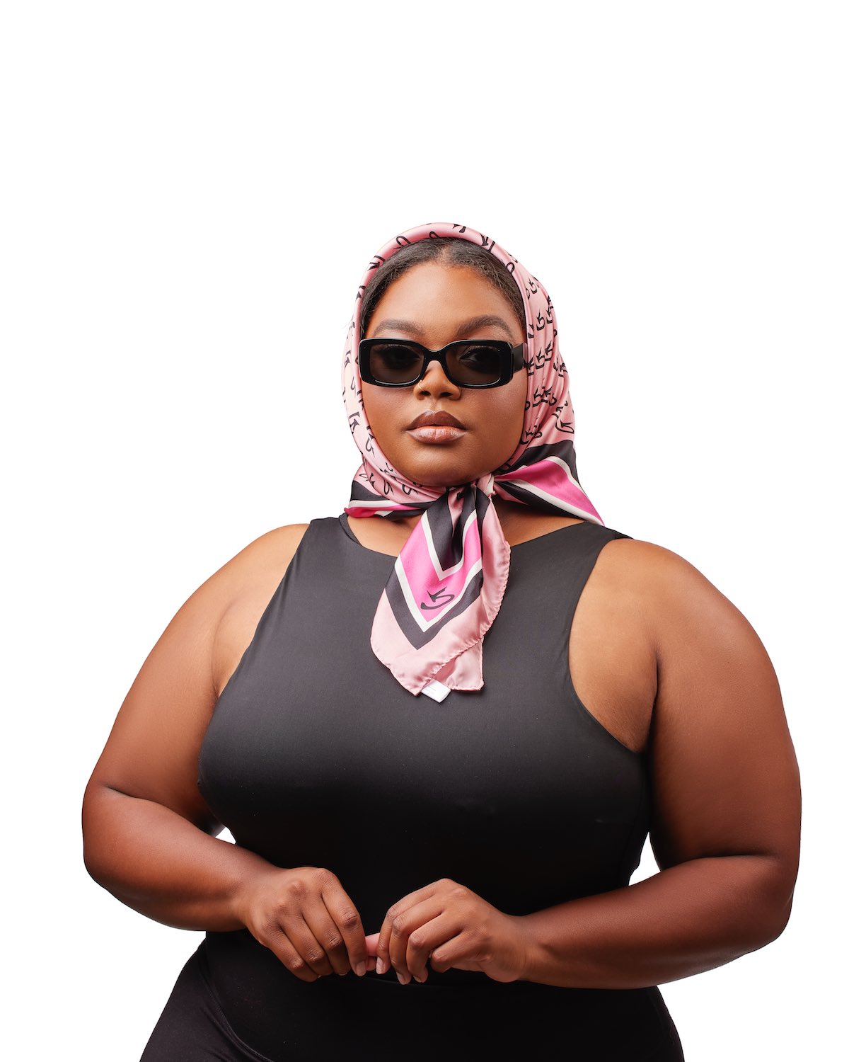 Luxury Large Monogram Silk Scarf - Soft Pink Women's Fashion Accessory for Elegant Outfits & Special Occasions