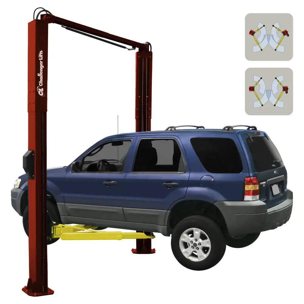 Challenger SA10 10K Symmetric/Asymmetric 2 Post Car Lift - Heavy Duty Auto Lift for Home Garage & Professional Workshop - Perfect for Car Repair, Maintenance & Detailing