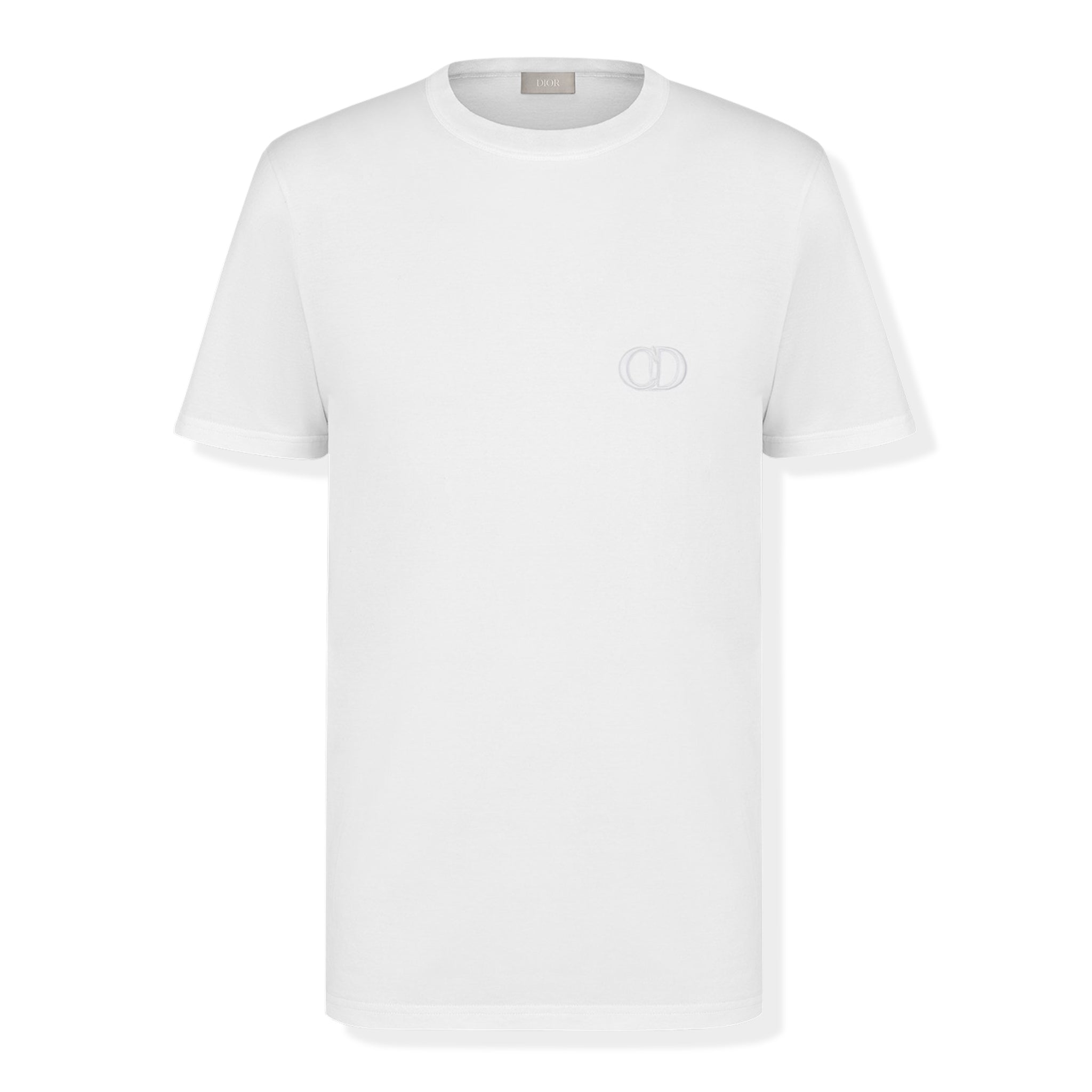 Dior CD Icon White T-Shirt for Men - Classic Cotton Crew Neck Tee - Perfect for Casual Wear, Street Style & Everyday Outfits