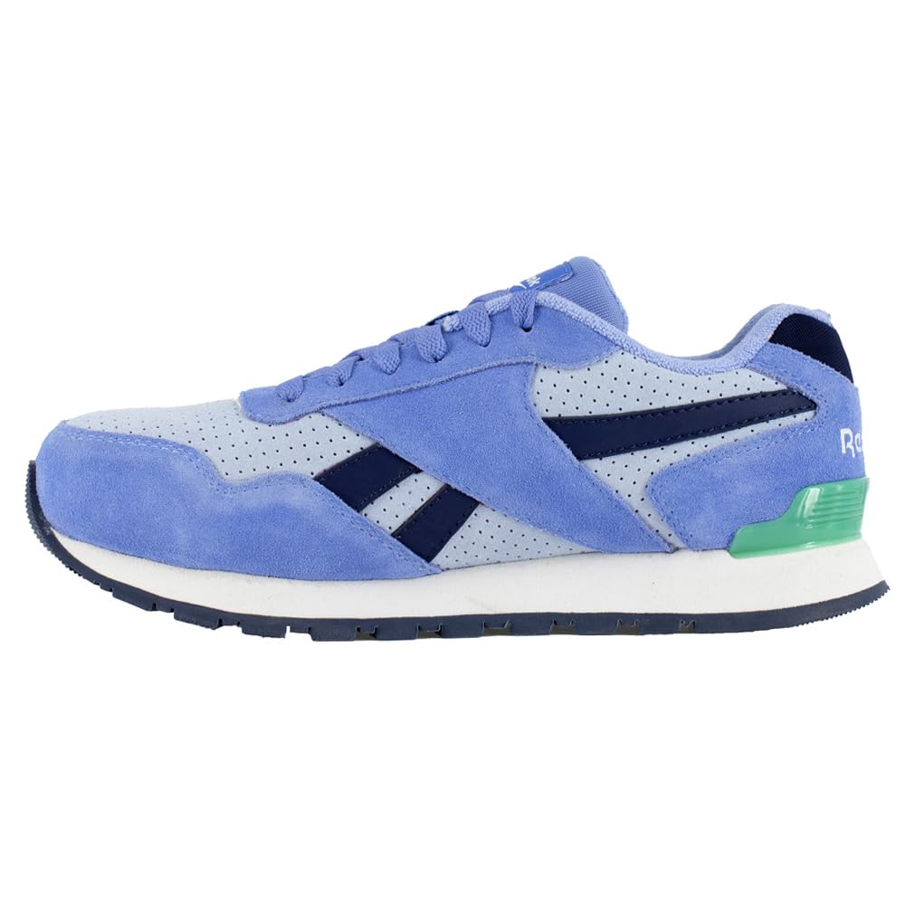 Reebok Women's RB981 Harman Composite Toe Work Sneakers - Lightweight Safety Shoes for Women, OSHA Compliant, Slip Resistant, Comfortable for Construction, Warehouse & Industrial Work (Blue)